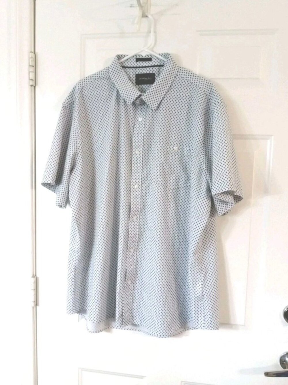 Jachs New York Men's XXL Performance Woven Casual Button Up Short Sleeve Shirt